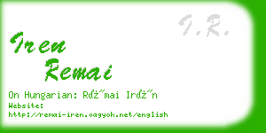 iren remai business card